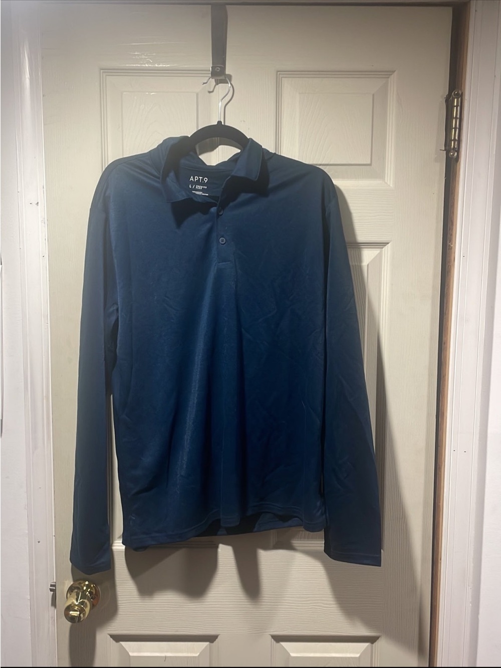 Apt. 9 Men's Long-Sleeve Polo Shirt - Dark Blue